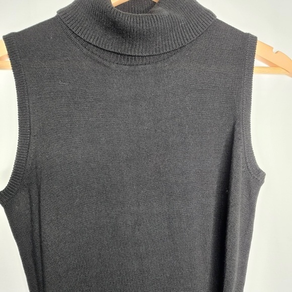 Black Calvin Klein Sleeveless Mock Neck Sweater Dress - Small - Picture 3 of 6